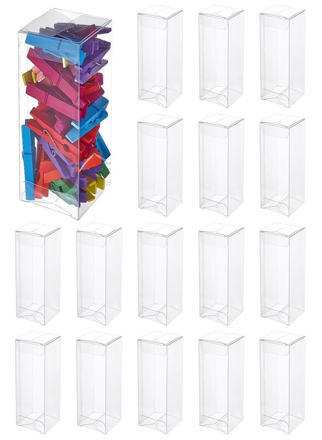 بينيكريت علب هدايا زفاف شفافة من بينيكريت، 40 قطعة، علب هدايا مستطيلة شفافة من مادة PVC مقاس 4×2×2 بوصة للحلوى والشوكولاتة، تغليف هدايا حفلات الزفاف - Image 1